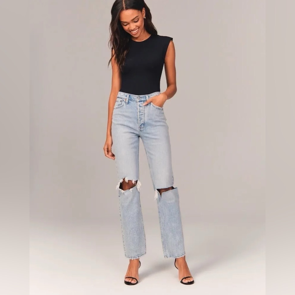 Abercrombie High Rise Dad Jeans